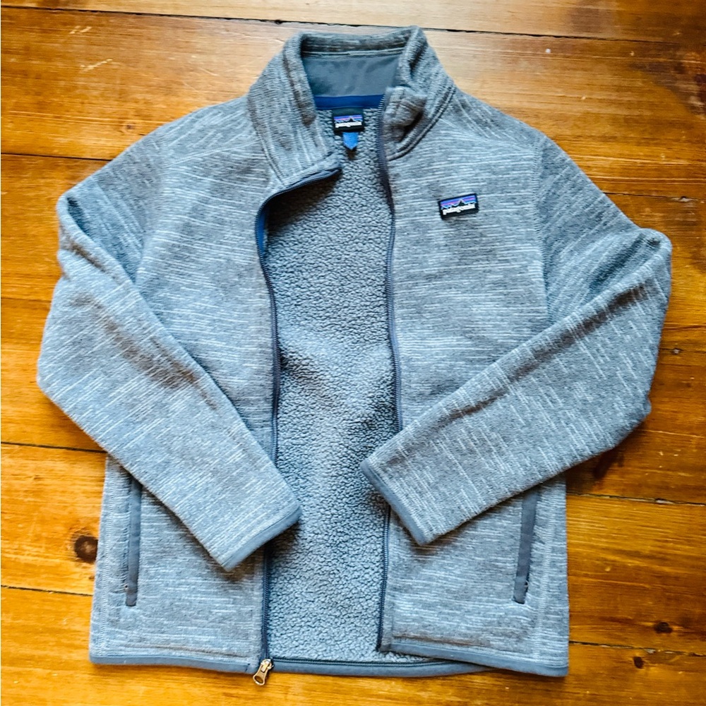 Patagonia Kids Blue-Gray Fleece Jacket
